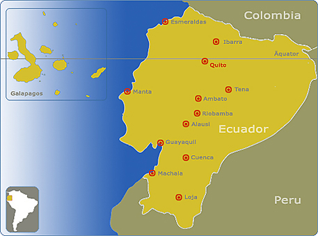 Map of Ecuador